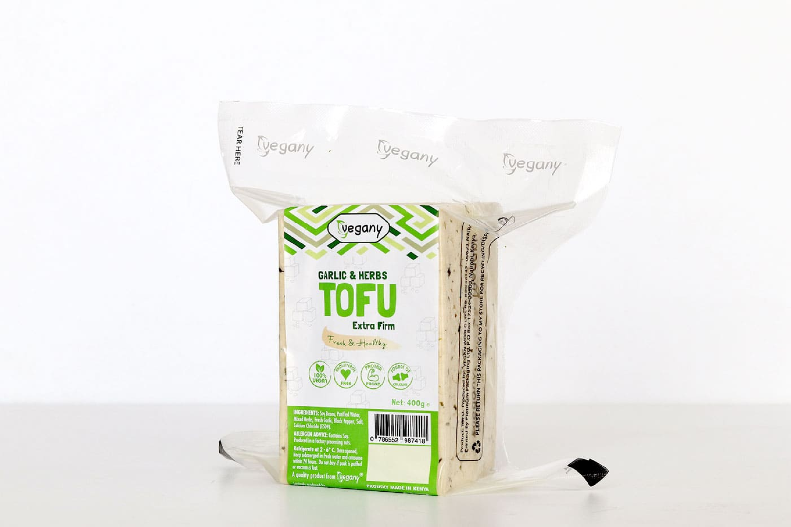 VEGANY TOFU 400G GARLIC N HERBS EXTRA FIRM